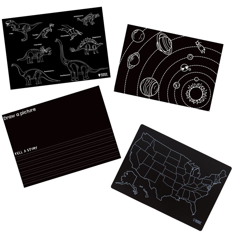Chalkboard Placemat Learning Set of 4