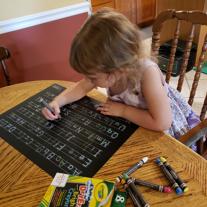 Chalkboard Placemat Letters