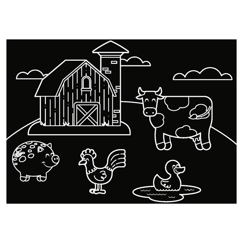 Chalkboard MiniMats Farm & Jungle Set