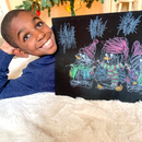 Chalkboard Placemat Snowman