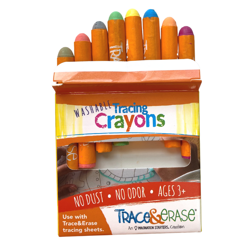 Trace & Erase Crayons- 8 pack available for shipping after 9/18/23
