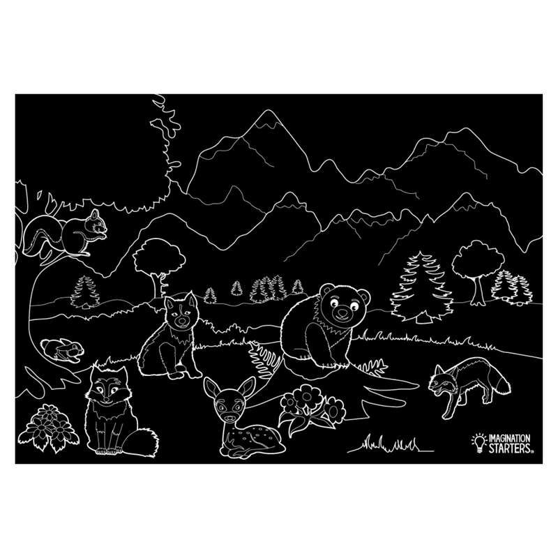 Chalkboard Placemat Animals Set of 4
